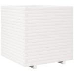 vidaXL Jardinieră de grădină, alb, 70x70x72 cm, lemn masiv de pin vidaXL Jardinieră de grădină, alb, 70x70x72 cm, lemn masiv de pin