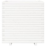 vidaXL Jardinieră de grădină, alb, 70x70x72 cm, lemn masiv de pin vidaXL Jardinieră de grădină, alb, 70x70x72 cm, lemn masiv de pin