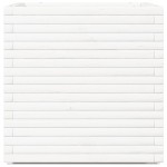 vidaXL Jardinieră de grădină, alb, 70x70x72 cm, lemn masiv de pin vidaXL Jardinieră de grădină, alb, 70x70x72 cm, lemn masiv de pin