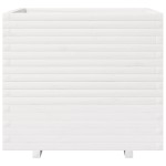 vidaXL Jardinieră de grădină, alb, 80x80x72 cm, lemn masiv de pin vidaXL Jardinieră de grădină, alb, 80x80x72 cm, lemn masiv de pin