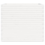 vidaXL Jardinieră de grădină, alb, 80x80x72 cm, lemn masiv de pin vidaXL Jardinieră de grădină, alb, 80x80x72 cm, lemn masiv de pin