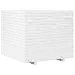 vidaXL Jardinieră de grădină, alb, 80x80x72 cm, lemn masiv de pin vidaXL Jardinieră de grădină, alb, 80x80x72 cm, lemn masiv de pin