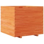 vidaXL Jardinieră de grădină, maro ceruit, 80x80x72 cm, lemn masiv pin