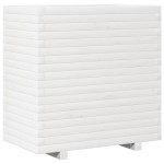vidaXL Jardinieră de grădină, alb, 70x40x72 cm, lemn masiv de pin vidaXL Jardinieră de grădină, alb, 70x40x72 cm, lemn masiv de pin