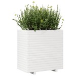 vidaXL Jardinieră de grădină, alb, 70x40x72 cm, lemn masiv de pin vidaXL Jardinieră de grădină, alb, 70x40x72 cm, lemn masiv de pin