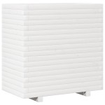 vidaXL Jardinieră de grădină, alb, 70x40x72 cm, lemn masiv de pin vidaXL Jardinieră de grădină, alb, 70x40x72 cm, lemn masiv de pin