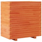 vidaXL Jardinieră de grădină, maro ceruit, 70x40x72 cm, lemn masiv pin