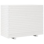 vidaXL Jardinieră de grădină, alb, 90x40x72 cm, lemn masiv de pin vidaXL Jardinieră de grădină, alb, 90x40x72 cm, lemn masiv de pin