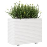 vidaXL Jardinieră de grădină, alb, 90x40x72 cm, lemn masiv de pin vidaXL Jardinieră de grădină, alb, 90x40x72 cm, lemn masiv de pin