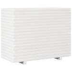 vidaXL Jardinieră de grădină, alb, 90x40x72 cm, lemn masiv de pin vidaXL Jardinieră de grădină, alb, 90x40x72 cm, lemn masiv de pin