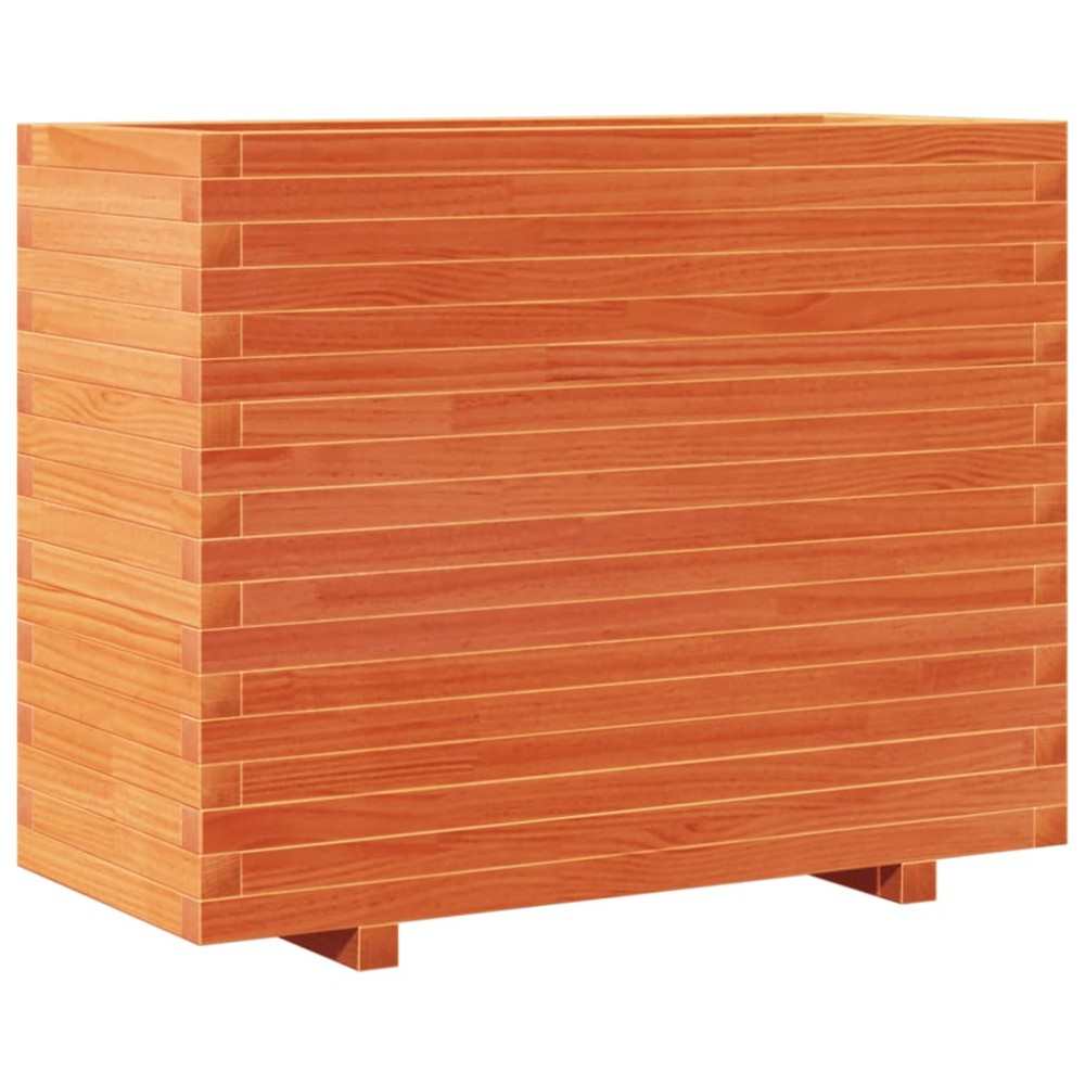 vidaXL Jardinieră de grădină, maro ceruit, 90x40x72 cm, lemn masiv pin