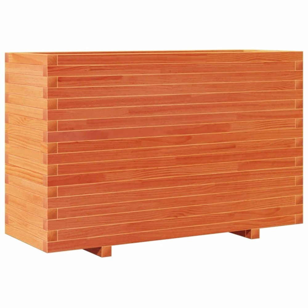 vidaXL Jardinieră de grădină, maro ceruit, 110x40x72cm, lemn masiv pin
