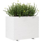 vidaXL Jardinieră de grădină, alb, 90x60x72 cm, lemn masiv de pin vidaXL Jardinieră de grădină, alb, 90x60x72 cm, lemn masiv de pin