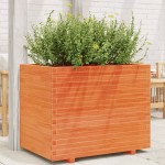 vidaXL Jardinieră de grădină, maro ceruit, 90x60x72 cm, lemn masiv pin vidaXL Jardinieră de grădină, maro ceruit, 90x60x72 cm, lemn masiv pin