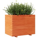 vidaXL Jardinieră de grădină, maro ceruit, 90x60x72 cm, lemn masiv pin vidaXL Jardinieră de grădină, maro ceruit, 90x60x72 cm, lemn masiv pin