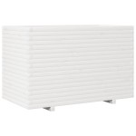 vidaXL Jardinieră de grădină, alb, 110x60x72 cm, lemn masiv de pin vidaXL Jardinieră de grădină, alb, 110x60x72 cm, lemn masiv de pin