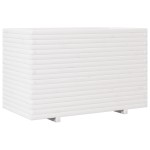 vidaXL Jardinieră de grădină, alb, 110x60x72 cm, lemn masiv de pin vidaXL Jardinieră de grădină, alb, 110x60x72 cm, lemn masiv de pin
