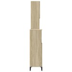 vidaXL Set mobilier de baie, 3 piese, stejar sonoma, lemn prelucrat vidaXL Set mobilier de baie, 3 piese, stejar sonoma, lemn prelucrat