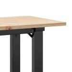 vidaXL Masă de cafea, cadru O, 110x40x45 cm, lemn masiv pin și Oţel