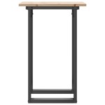 vidaXL Masă de bucătărie, cadru O, 50x50x75 cm lemn masiv pin și Oţel