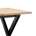 vidaXL Masă de cafea, cadru X, 90x40x45 cm, lemn masiv pin și Oţel