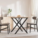 vidaXL Masă de bucătărie, cadru X, 90x90x75 cm lemn masiv pin și Oţel vidaXL Masă de bucătărie, cadru X, 90x90x75 cm lemn masiv pin și Oţel