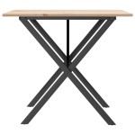 vidaXL Masă de bucătărie, cadru X, 90x90x75 cm lemn masiv pin și Oţel vidaXL Masă de bucătărie, cadru X, 90x90x75 cm lemn masiv pin și Oţel