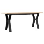 vidaXL Masă de cafea, cadru Y, 110x40x45 cm, lemn masiv pin și Oţel vidaXL Masă de cafea, cadru Y, 110x40x45 cm, lemn masiv pin și Oţel
