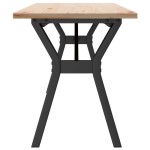 vidaXL Masă de cafea, cadru Y, 160x40x45 cm, lemn masiv pin și Oţel