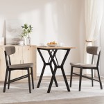 vidaXL Masă de bucătărie, cadru Y, 80x50x75 cm lemn masiv pin și Oţel