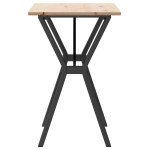 vidaXL Masă de bucătărie, cadru Y, 80x50x75 cm lemn masiv pin și Oţel