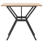 vidaXL Masă de bucătărie, cadru Y, 80x80x75 cm lemn masiv pin și Oţel vidaXL Masă de bucătărie, cadru Y, 80x80x75 cm lemn masiv pin și Oţel
