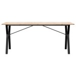 vidaXL Masă de bucătărie, cadru Y, 180x90x75cm lemn masiv pin și Oţel