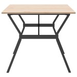 vidaXL Masă de bucătărie, cadru Y, 180x90x75cm lemn masiv pin și Oţel