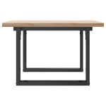 vidaXL Masă de cafea, cadru O, 70x70x40,5 cm, lemn masiv pin și Oţel