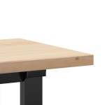 vidaXL Masă de cafea, cadru O, 160x40x45,5 cm, lemn masiv pin și Oţel