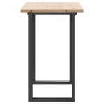 vidaXL Masă bucătărie, cadru O, 100x50x75,5 cm lemn masiv pin și Oţel vidaXL Masă bucătărie, cadru O, 100x50x75,5 cm lemn masiv pin și Oţel