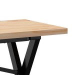 vidaXL Masă de cafea, cadru X, 160x40x45,5 cm, lemn masiv pin și Oţel