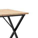 vidaXL Masă bucătărie, cadru X, 90x90x75,5 cm lemn masiv pin și Oţel vidaXL Masă bucătărie, cadru X, 90x90x75,5 cm lemn masiv pin și Oţel