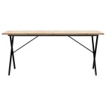 vidaXL Masă bucătărie, cadru X, 180x90x75,5 cm lemn masiv pin și Oţel vidaXL Masă bucătărie, cadru X, 180x90x75,5 cm lemn masiv pin și Oţel