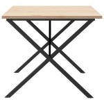 vidaXL Masă bucătărie, cadru X, 180x90x75,5 cm lemn masiv pin și Oţel vidaXL Masă bucătărie, cadru X, 180x90x75,5 cm lemn masiv pin și Oţel