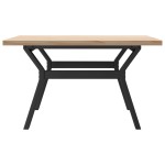 vidaXL Masă de cafea, cadru Y, 80x80x45,5 cm, lemn masiv pin și Oţel