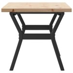 vidaXL Masă de cafea, cadru Y, 100x50x45,5 cm, lemn masiv pin și Oţel