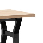 vidaXL Masă de cafea, cadru Y, 100x50x45,5 cm, lemn masiv pin și Oţel
