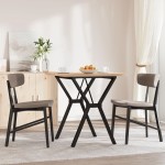vidaXL Masă bucătărie, cadru Y, 70x70x75,5 cm lemn masiv pin și Oţel vidaXL Masă bucătărie, cadru Y, 70x70x75,5 cm lemn masiv pin și Oţel