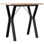 vidaXL Masă bucătărie, cadru Y, 80x50x75,5 cm lemn masiv pin și Oţel vidaXL Masă bucătărie, cadru Y, 80x50x75,5 cm lemn masiv pin și Oţel