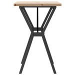 vidaXL Masă bucătărie, cadru Y, 80x50x75,5 cm lemn masiv pin și Oţel vidaXL Masă bucătărie, cadru Y, 80x50x75,5 cm lemn masiv pin și Oţel