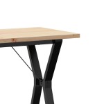 vidaXL Masă bucătărie, cadru Y, 80x50x75,5 cm lemn masiv pin și Oţel vidaXL Masă bucătărie, cadru Y, 80x50x75,5 cm lemn masiv pin și Oţel