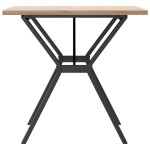 vidaXL Masă bucătărie, cadru Y, 80x80x75,5 cm lemn masiv pin și Oţel vidaXL Masă bucătărie, cadru Y, 80x80x75,5 cm lemn masiv pin și Oţel