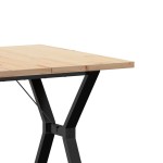 vidaXL Masă bucătărie, cadru Y, 80x80x75,5 cm lemn masiv pin și Oţel vidaXL Masă bucătărie, cadru Y, 80x80x75,5 cm lemn masiv pin și Oţel